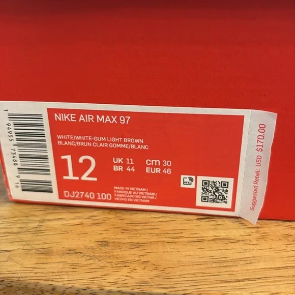 Nike Air Max gum bottom white size 12 - Picture 7 of 7